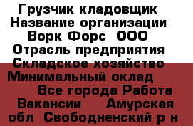 Грузчик-кладовщик › Название организации ­ Ворк Форс, ООО › Отрасль предприятия ­ Складское хозяйство › Минимальный оклад ­ 35 000 - Все города Работа » Вакансии   . Амурская обл.,Свободненский р-н